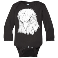 Bald Eagle T  Shirt Line Drawing Of A Bald Eagle T  Shirt Long Sleeve Baby Bodysuit | Artistshot