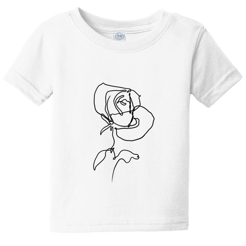 Rose Flower With Leaves Baby Tee by Doodle Intent | Artistshot