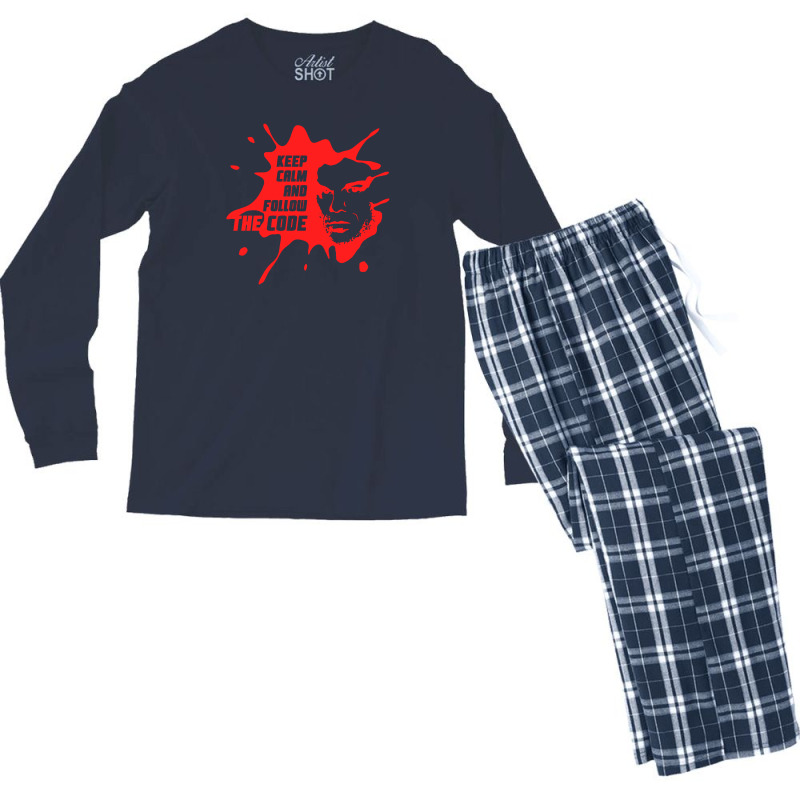 Keep Calm And Follow The Code Men's Long Sleeve Pajama Set | Artistshot