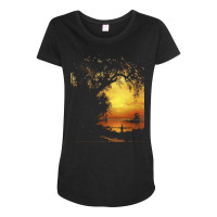 Famous Paintings T  Shirt Island Of New Providence By Albert Bierstadt Maternity Scoop Neck T-shirt | Artistshot