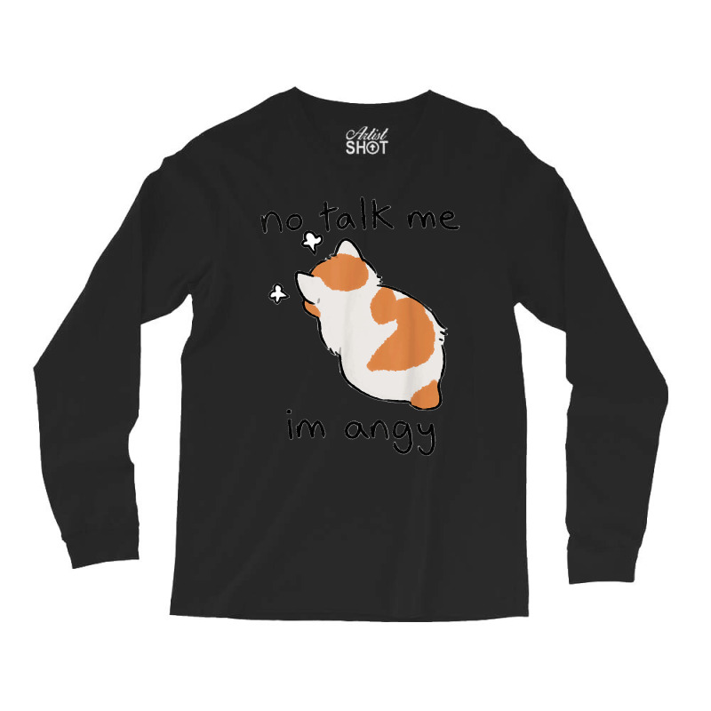 No Talk Me   I'm Angry Funny Cute Anime Cat Neko Lover T Shirt Long Sleeve Shirts | Artistshot