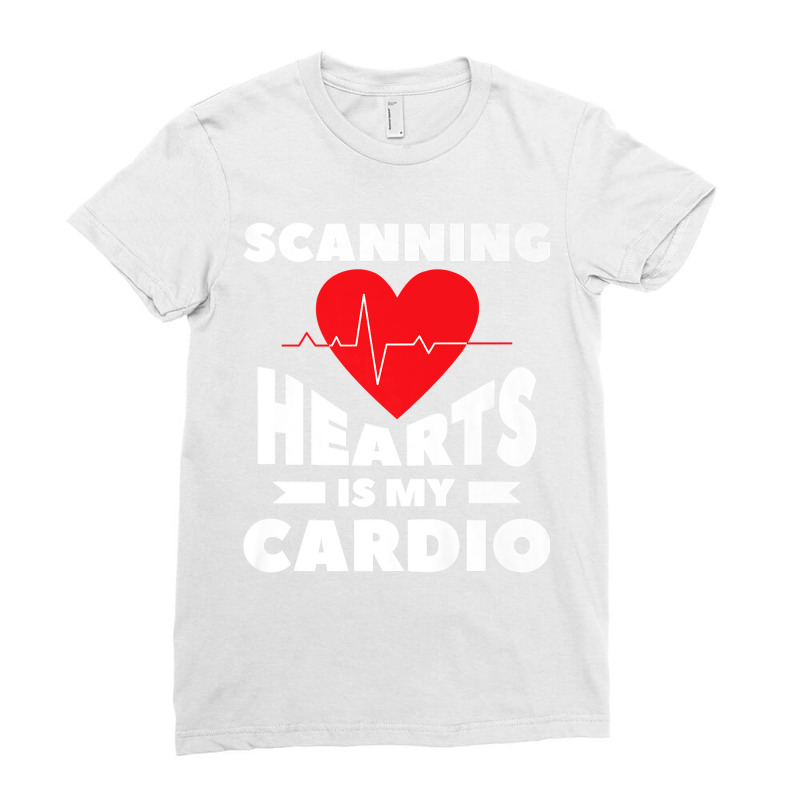 Scanning Hearts Is My Cardio Cardiology For A Cardiologist Premium Ladies Fitted T-Shirt by PhoebeHaggett | Artistshot