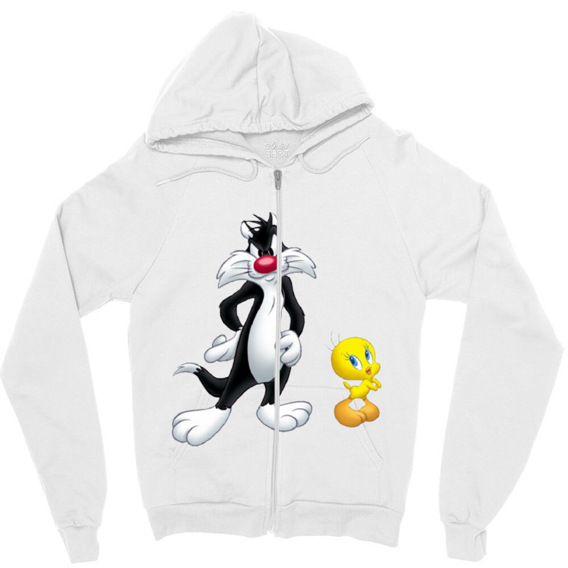 Tweety And Sylvester Zipper Hoodie by robinjumpstart | Artistshot