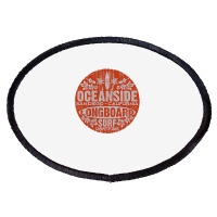 2 Sided Oceanside Longboard Surf Competitions Vintage Badge T Shirt Oval Patch | Artistshot