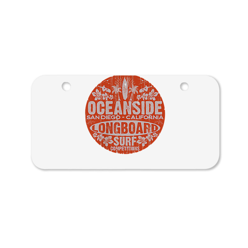 2 Sided Oceanside Longboard Surf Competitions Vintage Badge T Shirt Bicycle License Plate | Artistshot