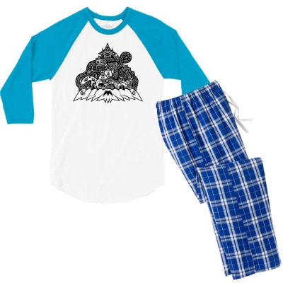 Ilumination Doodle Men's 3/4 Sleeve Pajama Set Designed By Icang Waluyo