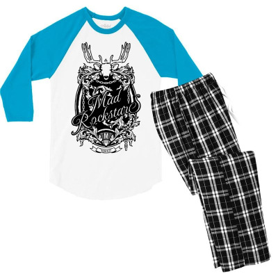 Mad Rockstar Myth Men's 3/4 Sleeve Pajama Set Designed By Icang Waluyo