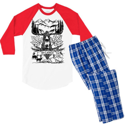 Oh Canada Men's 3/4 Sleeve Pajama Set Designed By Icang Waluyo