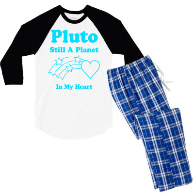 Pluto Still A Planet In My Heart Men's 3/4 Sleeve Pajama Set Designed By Icang Waluyo
