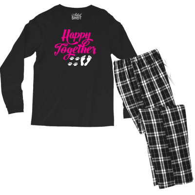 Happy Together With Pet Men's Long Sleeve Pajama Set Designed By Icang Waluyo