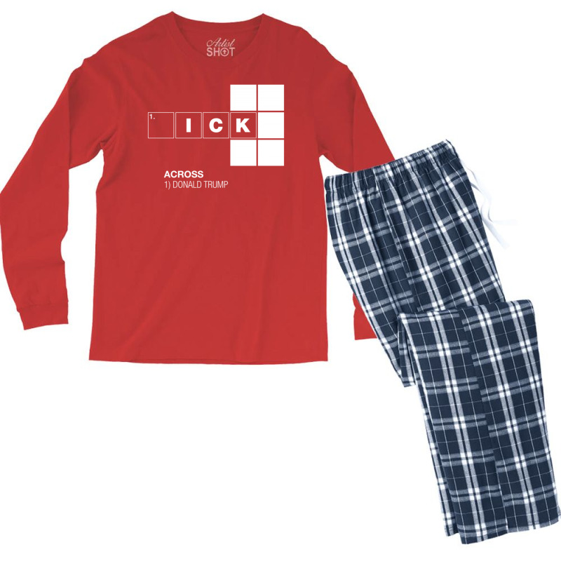 Anti Donald Trump Crossword Puzzle Men's Long Sleeve Pajama Set. By  Artistshot