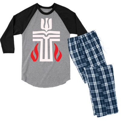 Holy Sunday Easter Logo Men's 3/4 Sleeve Pajama Set Designed By Icang Waluyo