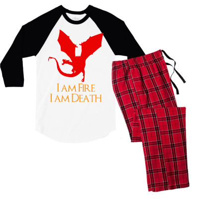 I Am Fire I Am Death Men's 3/4 Sleeve Pajama Set Designed By Icang Waluyo