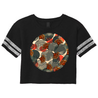 African Fabric Pattern Round Earrings 5 Scorecard Crop Tee | Artistshot