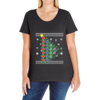 Aufbau Principle Christmas Tree Sweater Happy Holiday Season T Shirt Ladies Curvy T-shirt | Artistshot