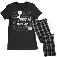 Birthday Square Root Math Problem Fun Calculation 32nd Bday T Shirt Women's Pajamas Set | Artistshot