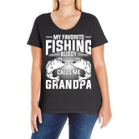 Fishing T  Shirt Fathers Day Grandpa Fisherman Angle Fish Angling Hobb Ladies Curvy T-shirt | Artistshot