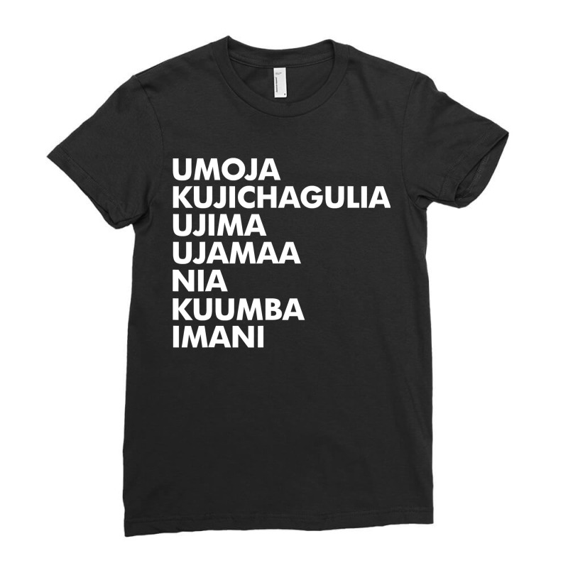 Kwanzaa ,  Seven Principles Ladies Fitted T-Shirt by trokeryth | Artistshot