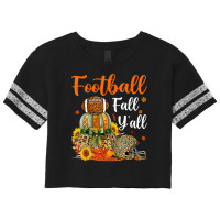 Football American Football And Fall Yall Leopard Pumpkin Thanksgiving  Scorecard Crop Tee | Artistshot