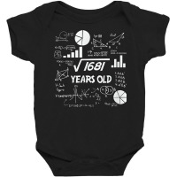 Birthday Square Root Math Problem Fun Calculation 41st T Shirt Baby Bodysuit | Artistshot