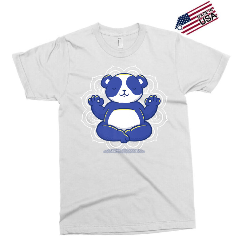 Sporty Panda Meditating In Yoga Pose Meditation Premium Exclusive T-shirt by PhoebeHaggett | Artistshot