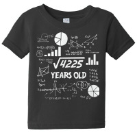 Birthday Square Root Math Problem Fun Calculation 65th T Shirt Baby Tee | Artistshot