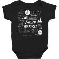 Birthday Square Root Math Problem Fun Calculation 68th T Shirt Baby Bodysuit | Artistshot