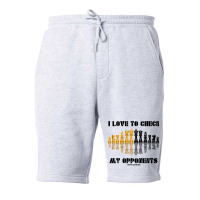 I Love To Check My Opponents Chess Set Pieces Geek Humor Premium T Shi Fleece Short | Artistshot