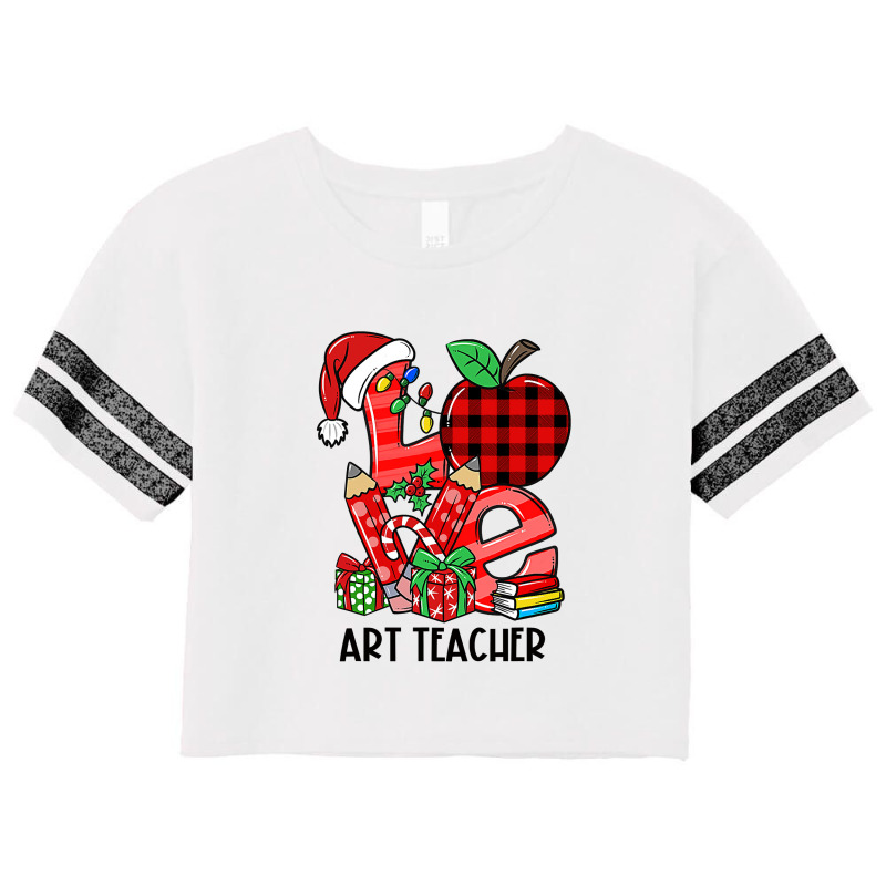 Love Art Teacher Santa Artist Painter Christmas Xmas Pajamas T Shirt Scorecard Crop Tee by Denise_Riemenschneider | Artistshot