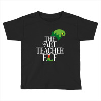 Art Teacher Elf Matching Family Group Christmas Party Pajama T Shirt Toddler T-shirt | Artistshot