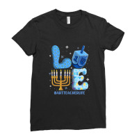 Art Teacher Life Love Hanukkah Christmas Jewish Xmas T Shirt Ladies Fitted T-shirt | Artistshot