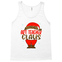 Art Teacher Claus Christmas Santa Hat Pajamas Matching Xmas T Shirt Tank Top | Artistshot