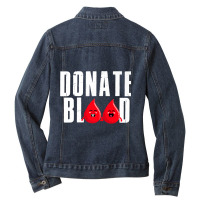 Cool Blood Donation Art Men Women Blood Donor Phlebotomy Premium T Shi Ladies Denim Jacket | Artistshot