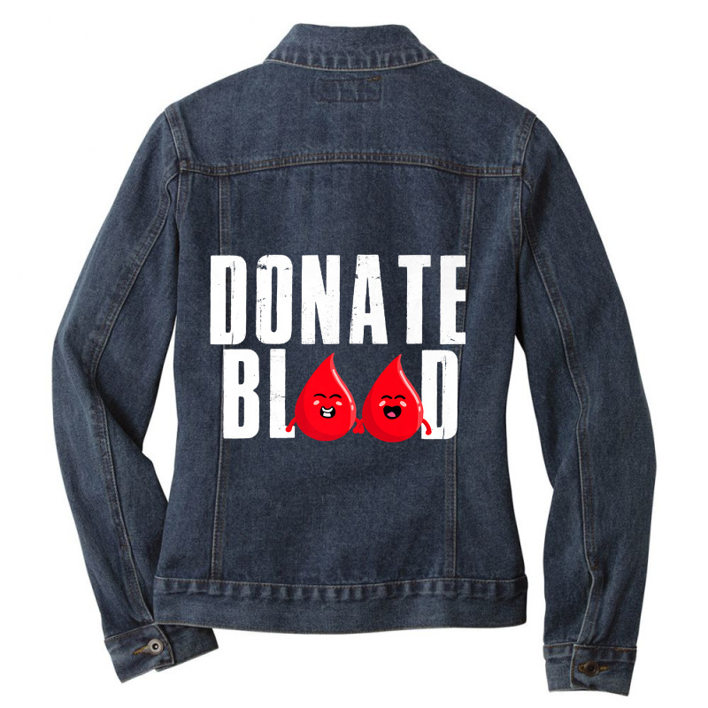 Cool Blood Donation Art Men Women Blood Donor Phlebotomy Premium T Shi Ladies Denim Jacket by Saiful_Siddique | Artistshot