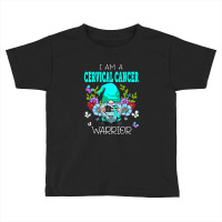 Cute Gnome I Am A Cervical Cancer Warrior Family Awareness T Shirt Toddler T-shirt | Artistshot