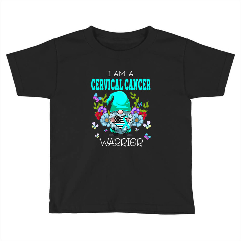 Cute Gnome I Am A Cervical Cancer Warrior Family Awareness T Shirt Toddler T-shirt | Artistshot