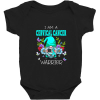 Cute Gnome I Am A Cervical Cancer Warrior Family Awareness T Shirt Baby Bodysuit | Artistshot