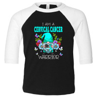 Cute Gnome I Am A Cervical Cancer Warrior Family Awareness T Shirt Toddler 3/4 Sleeve Tee | Artistshot