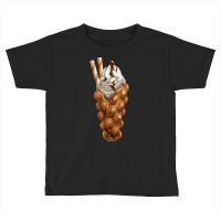 Bubble Waffle Ice Cream T  Shirt Egg Bubble Waffle Vanilla Ice Cream A Toddler T-shirt | Artistshot