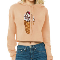 Bubble Waffle Ice Cream T  Shirt Egg Bubble Waffle Vanilla Ice Cream W Cropped Hoodie | Artistshot