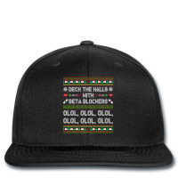 Deck The Halls With Beta Blockers Funny Nurse Christmas Ugly Premium T Printed Hat | Artistshot