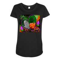 Halloween Heart Mouse Pad Maternity Scoop Neck T-shirt | Artistshot