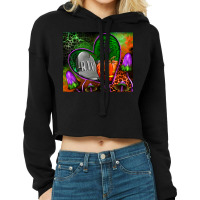 Halloween Heart Mouse Pad Cropped Hoodie | Artistshot