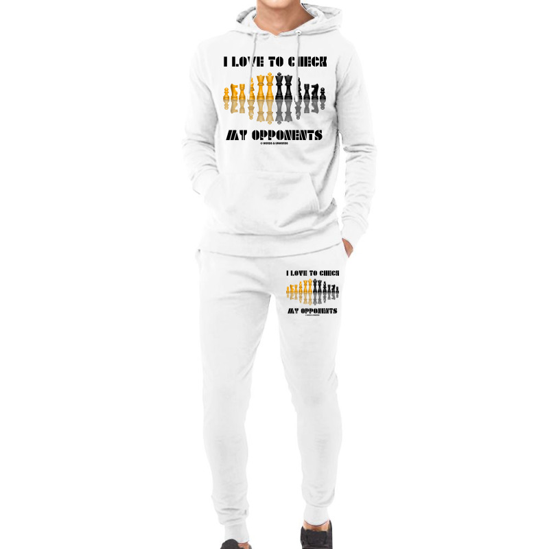 I Love To Check My Opponents Chess Set Pieces Geek Humor Premium T Shi Hoodie & Jogger Set | Artistshot