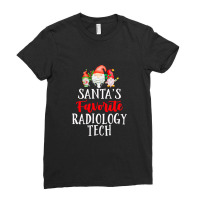 Santa's Favorite Radiology Tech Christmas Funny Gnome Santa T Shirt Ladies Fitted T-shirt | Artistshot