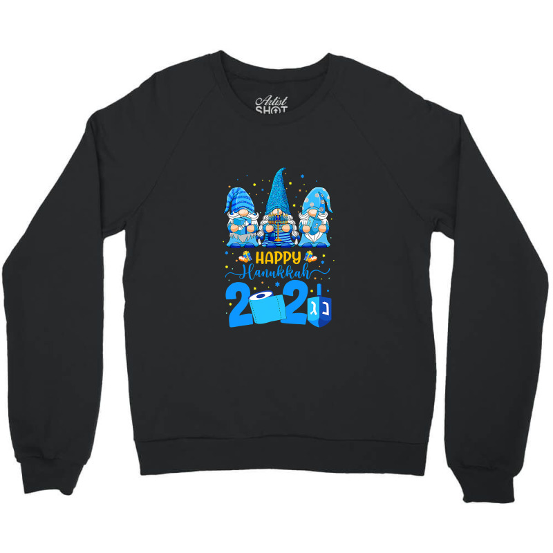 Happy Hanukkah Gnomes Menorah Hanukkah Jewish Holiday 2021 T Shirt Crewneck Sweatshirt | Artistshot