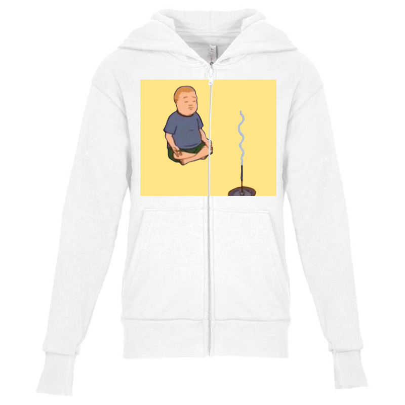 Bobby Meditating Youth Zipper Hoodie by Langolk | Artistshot