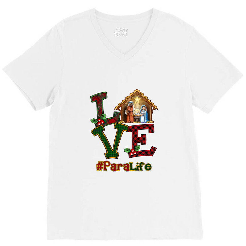 Paraprofessional Love Jesus Christmas Xmas Christian Noel T Shirt V-Neck Tee by Michael_Wineinger | Artistshot