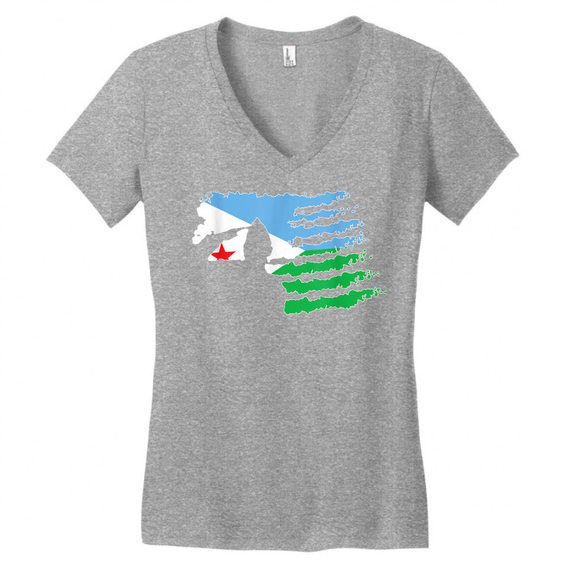 Djibouti Soldier Salute Veteran Patriot T Shirt Women's V-Neck T-Shirt by dornakgb | Artistshot