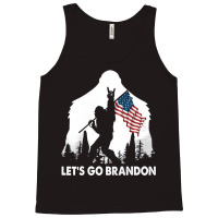 Let's Go Brandon Camping Bigfoot Rock And Roll Us Flag Tank Top | Artistshot